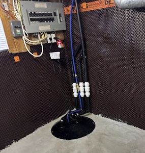 Interior waterproofing and sump pump project