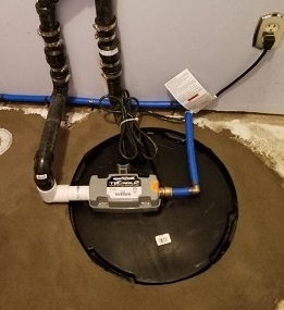 Sump pump installation project